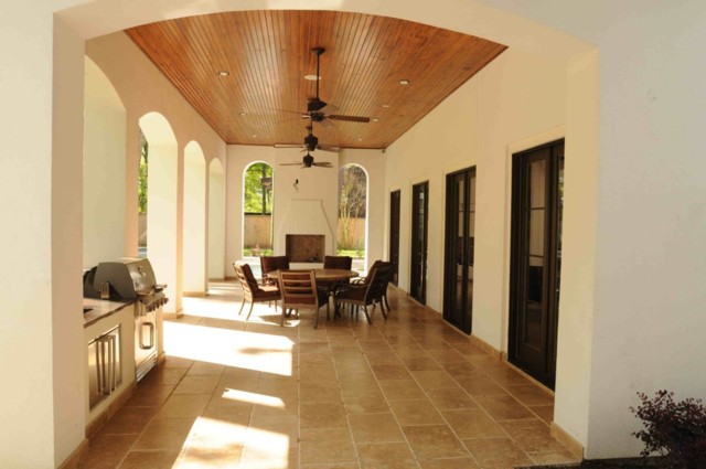 Back Porch of Flint River New Home built by Boutros Construction, Inc.