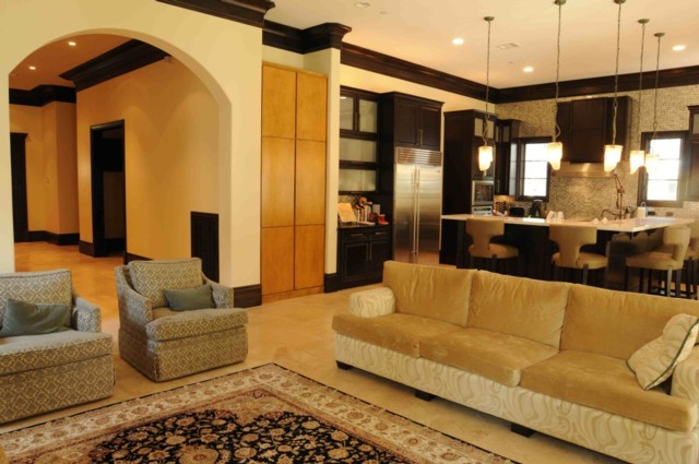 Living area of beautiful new home on Flint River - Built by Boutros Construction, Inc.